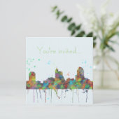 RALEIGH, NOORD-CAROLINA - Uitnodiging (Staand voorkant)