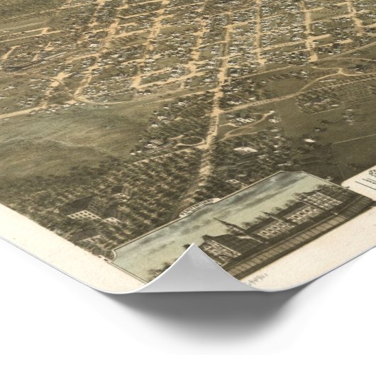 Raleigh North Carolina  1872 Map Poster (Hoek)