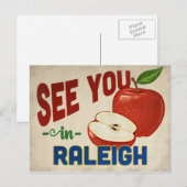 Raleigh North Carolina Apple - Vintage Travel Briefkaart (Voorkant / Achterkant)