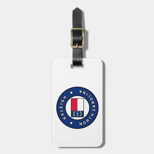 Raleigh North Carolina Bagagelabel (Voorkant verticaal)