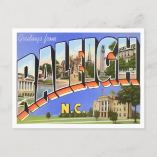 Raleigh, North Carolina  Big Letters Briefkaart