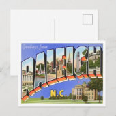Raleigh, North Carolina Big Letters Briefkaart (Voorkant / Achterkant)