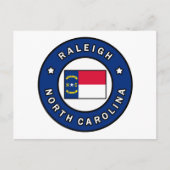 Raleigh North Carolina Briefkaart (Voorkant)