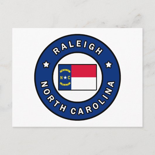 Raleigh North Carolina Briefkaart (Voorkant)