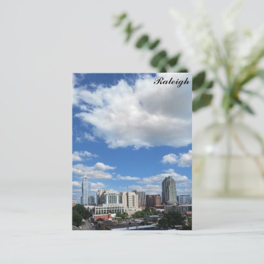 Raleigh North Carolina City Skyline Travel Photo Briefkaart (Staand voorkant)