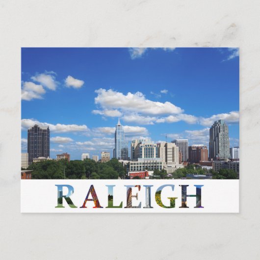 Raleigh North Carolina City Skyline Travel Photo Briefkaart (Voorkant)