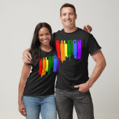 Raleigh North Carolina Gay Pride Rainbow Skyline T-shirt (Unisex)