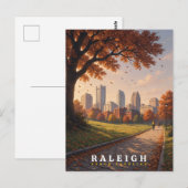 Raleigh North Carolina Herfst Silhouet Briefkaart (Voorkant / Achterkant)