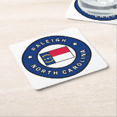 Raleigh North Carolina Kartonnen Onderzetters (Schuin)