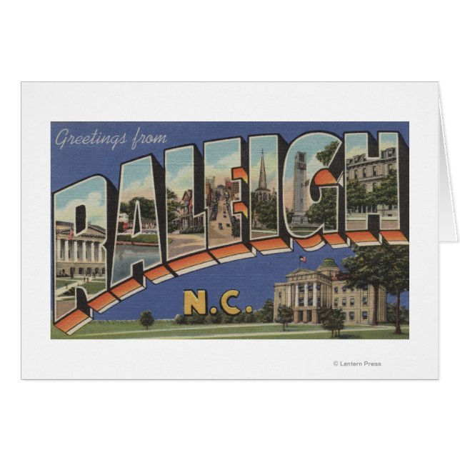 Raleigh, North Carolina - Large Letter Scenes 2 (Voorkant Horizontaal)
