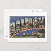 Raleigh, North Carolina - Large Letter Scenes 2 Briefkaart (Voorkant / Achterkant)