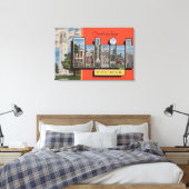 Raleigh, North Carolina - Large Letter Scenes 2 Canvas Afdruk (Insitu (Slaapkamer))