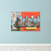 Raleigh, North Carolina - Large Letter Scenes 2 Canvas Afdruk (Insitu (Houten vloer))