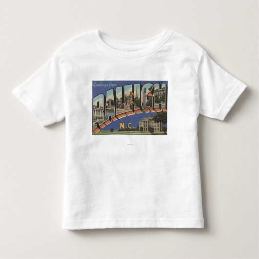 Raleigh, North Carolina - Large Letter Scenes 2 Kinder Shirts (Voorkant)
