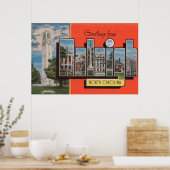 Raleigh, North Carolina - Large Letter Scenes 2 Poster (Keuken)