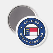 Raleigh North Carolina Magneet (Voorkant / Achterkant)
