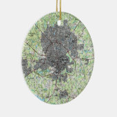 Raleigh North Carolina Map (1990) Keramisch Ornament (Rechts)