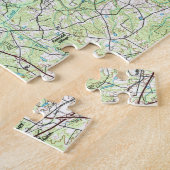 Raleigh North Carolina Map (1990) Legpuzzel (Zijkant)