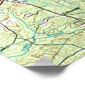 Raleigh North Carolina Map (1990) Poster (Hoek)