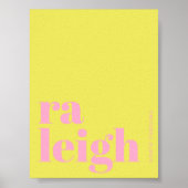 Raleigh North Carolina moderne stad Poster (Voorkant)