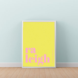 Raleigh North Carolina moderne stad Poster