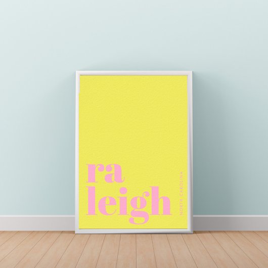 Raleigh North Carolina moderne stad Poster
