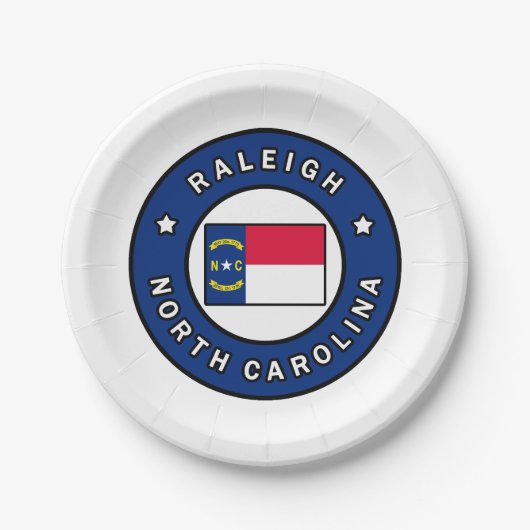 Raleigh North Carolina Papieren Bordje (Voorkant)