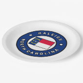 Raleigh North Carolina Papieren Bordje (Gekanteld)