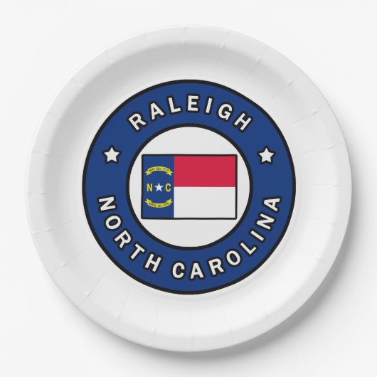 Raleigh North Carolina Papieren Bordje (Voorkant)