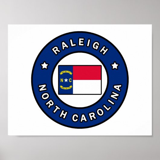 Raleigh North Carolina Poster (Voorkant)