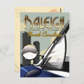 Raleigh North Carolina  poster auto Briefkaart (Voorkant / Achterkant)