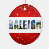 Raleigh North Carolina Reisfoto's Kerstmis Keramisch Ornament (Links)