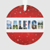Raleigh North Carolina Reisfoto's Kerstmis Ornament (achterkant)