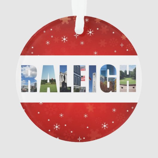 Raleigh North Carolina Reisfoto's Kerstmis Ornament (achterkant)