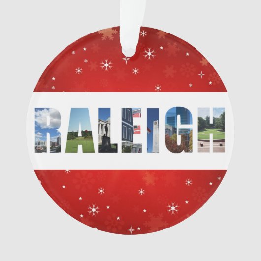 Raleigh North Carolina Reisfoto's Kerstmis Ornament (voorkant)