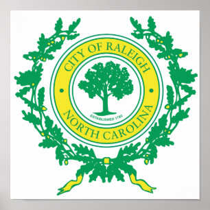 Raleigh, North Carolina Seal Poster