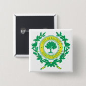 Raleigh, North Carolina Seal Vierkante Button 5,1 Cm (Voorkant /achterkant)