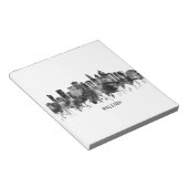 Raleigh North Carolina Skyline BW Notitieblok (Schuin)