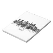 Raleigh North Carolina Skyline BW Notitieblok (Linkerzijde)
