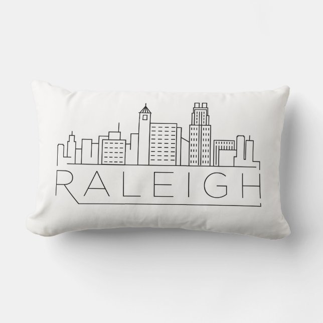 Raleigh, North Carolina Skyline Kussen (Voorkant)