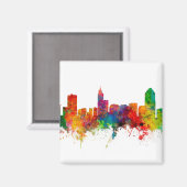 Raleigh North Carolina Skyline Magneet (Voorkant / Achterkant)