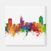 Raleigh North Carolina Skyline Magneet (Voorkant)