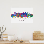 Raleigh North Carolina Skyline Poster (Keuken)