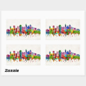 Raleigh North Carolina Skyline Rechthoekige Sticker (Vel)