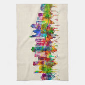 Raleigh North Carolina Skyline Theedoek (Verticaal)