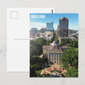 Raleigh North Carolina State Capitol City Skyline Briefkaart (Voorkant / Achterkant)