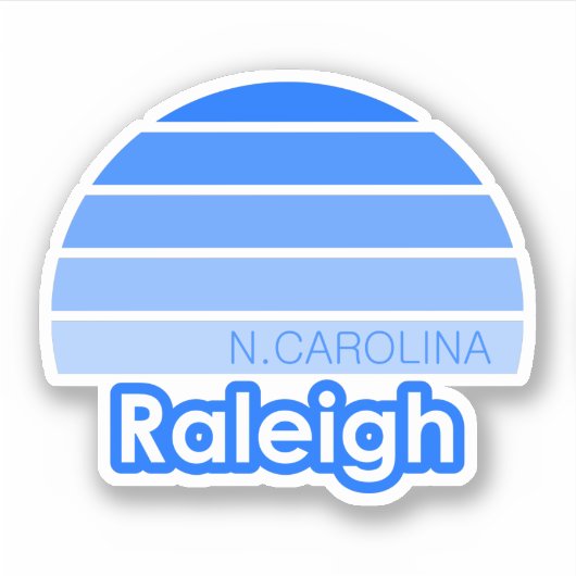 Raleigh North Carolina Sticker (Voorkant)