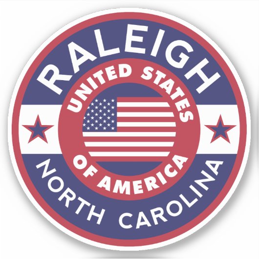 RALEIGH, North Carolina Sticker (Voorkant)