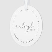 Raleigh North Carolina Travel USA Simple Ornament (voorkant)