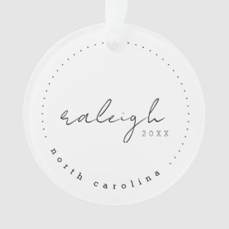Raleigh North Carolina Travel USA Simple Ornament